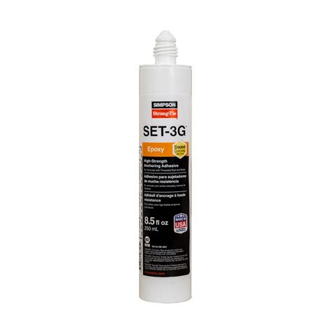 Simpson Strong Tie Set G Oz High Strength Epoxy Adhesive With