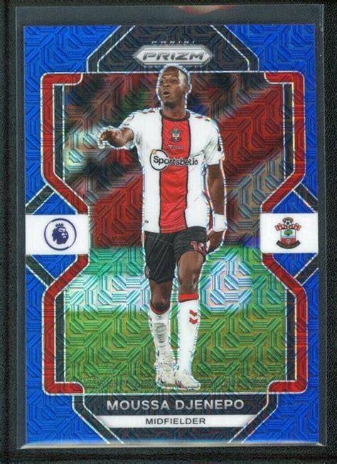 2022 23 Moussa Djenepo 2225 Panini Prizm Premier League Blue Mojo Ebay