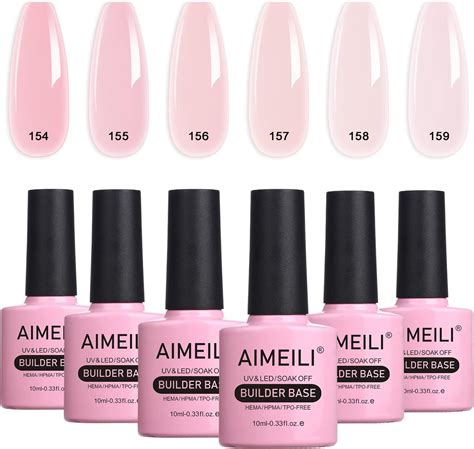 Aimeili In Nude Pink Builder Base Gel For Nails No Need Slip Solution Builder Extension