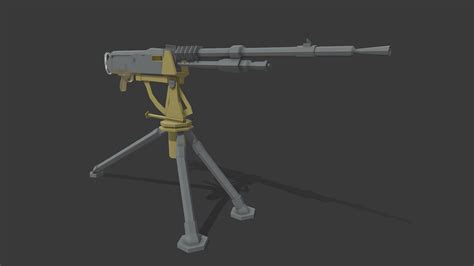 Hotchkiss machine gun low poly - 3D model by KgDaniel [7ce9d3a] - Sketchfab