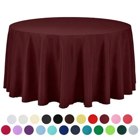 108 inch Round Solid Polyester Tablecloth for Wedding Restaurant Party ...