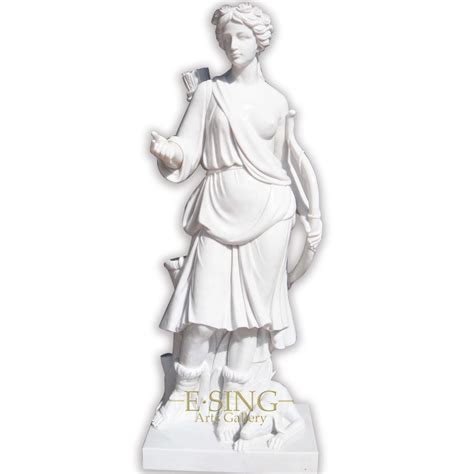 Hand Made Nude Lady Famous Statue For Indoor Natural White Marble