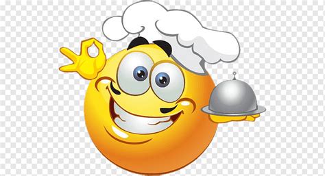 Gelbe Und Weiße Chef Emoticon Illustration Emoticon Smiley Emoji Chef