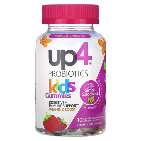 up4, Probiotics Kids Gummies, Berry Delicious, 30 Gummies