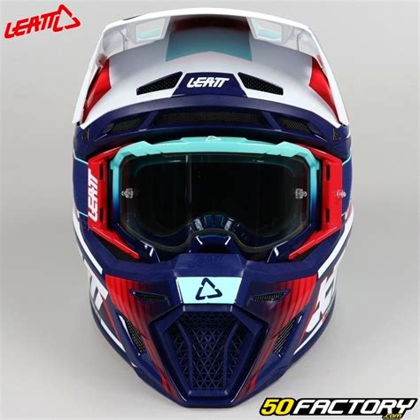 Casque Cross Leatt Royal Avec Masque Quipement Moto