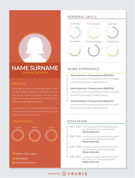 Modern CV Template Vector Download