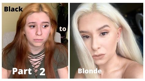 Bleaching My Hair At Home BLACK To BLONDE Part 2 YouTube