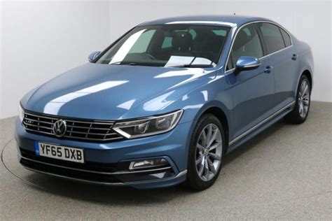 Used 2015 BLUE VOLKSWAGEN PASSAT Saloon 2 0 R LINE TDI BLUEMOTION