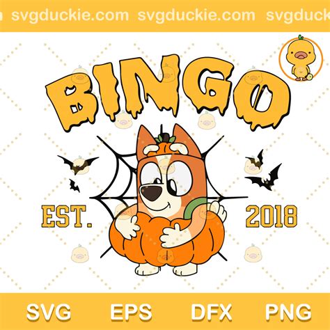 Bingo Ghost Halloween Svg Bluey Bingo Svg Bluey Halloween Svg Bluey