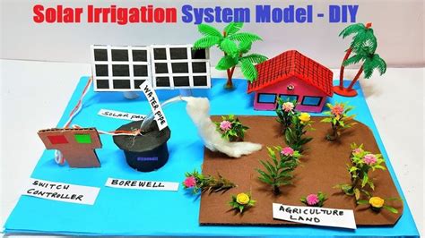 Solar Powered Irrigation System Model Making with Cardboard and Color Paper