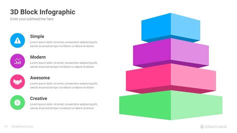 3d Block Infographics Powerpoint Template Designs Slidegrand