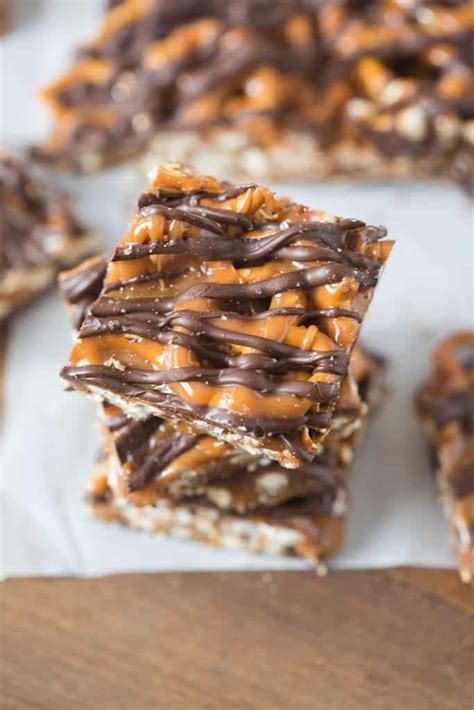 Salted Chocolate and Caramel Pretzel Bars - Tastes Better From Scratch