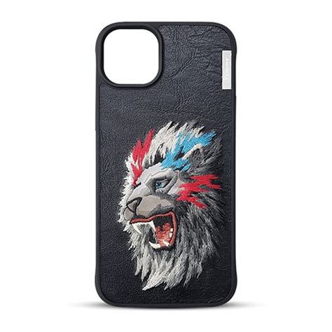 Nimmy Dazzling Series Lion Embroidered Leather Case For Iphone Pro