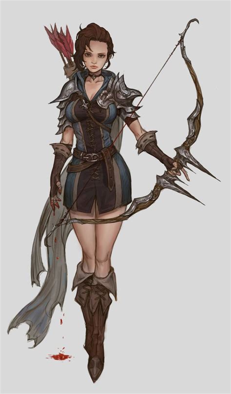 archer, byung ju an | Concept art characters, Female character design ...