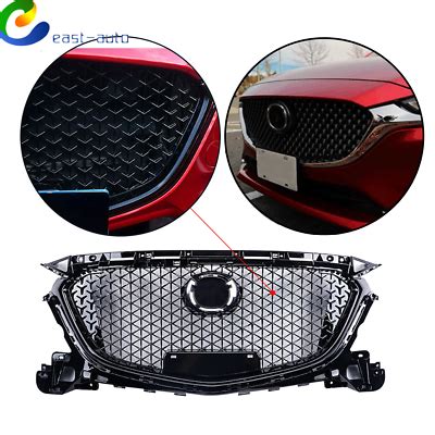 Front Bumper Upper Grille Honeycomb Grille Fit For Mazda 3 Axela 2017