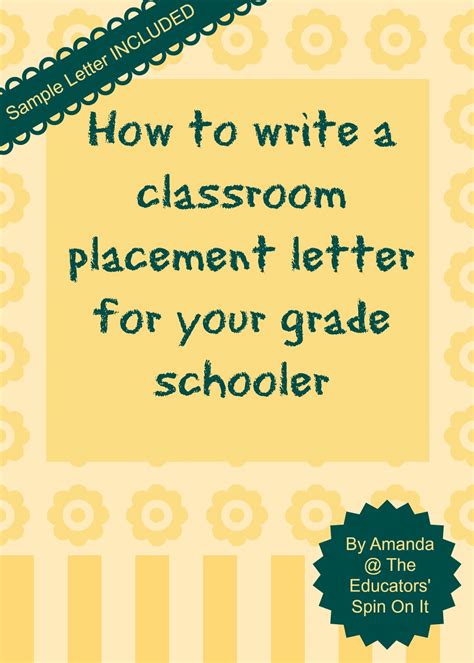 The Educators Spin On It How To Write A Letter For Classroom