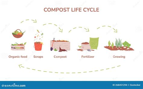 Biodegradable Waste Linear Icons Set Composting Decomposition