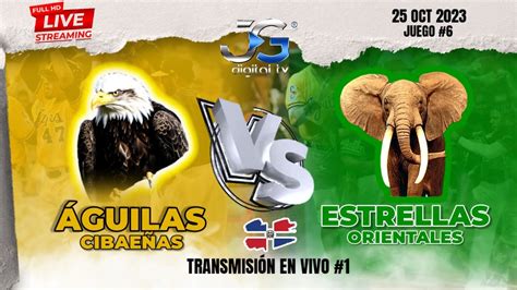 Aguilas Cibae As Vs Estrellas Orientales En Vivo Juego Youtube