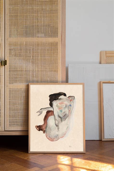 Egon Schiele Naked Lady Print Egon Schiele Art Print Etsy