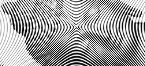 Abstract Black and White Circles Art