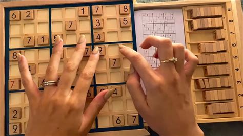 ASMR Wooden Sudoku Clicky Whispering YouTube