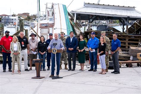 Biden Visits Florida After Hurricane Ian Biden And Desantis Pledge