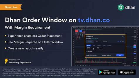 Introducing Dhans Standard Order Window On Tradingview Tv Dhan Co