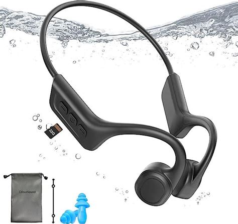 Cuffie Conduzione Ossea Nuoto Auricolari Wireless Bluetooth Con