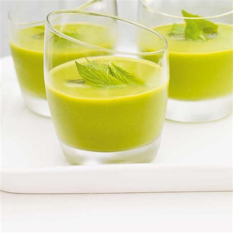 Soupe froide de petits pois à la menthe Spécial Gastronomie