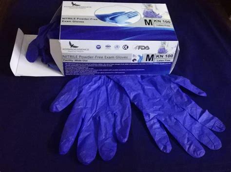 Kn 100 En 455 Nitrile Gloves With Ce Certificate And Fda Size 5