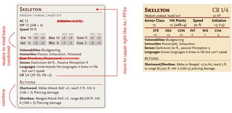 dd   radically shrinking stat blocks en world dd