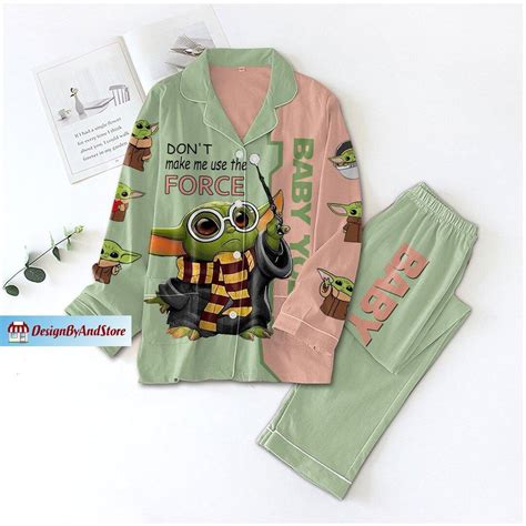 Baby Yoda Pajamas Set, Baby Yoda Womens Pajamas, Baby Yoda Holiday Pajamas, Star Wars Thick ...