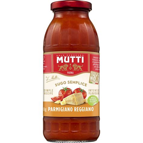 Mutti Parma Sugo Semplice Parmigiano Reggiano Pasta Sauce 400g Woolworths