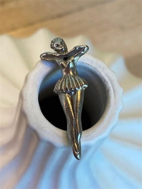 Tiny Silver Plated Ballerina Ballet Dancer Stick Pin … - Gem