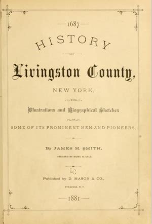 1687 History of Livingston County New York