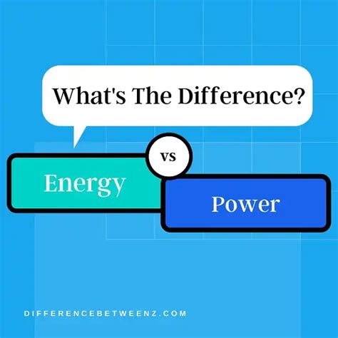 Difference Between Energy And Power Difference Betweenz