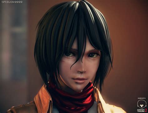 Mikasa Ackerman Real Time Rendering Test By Tetsuok9999 On Deviantart