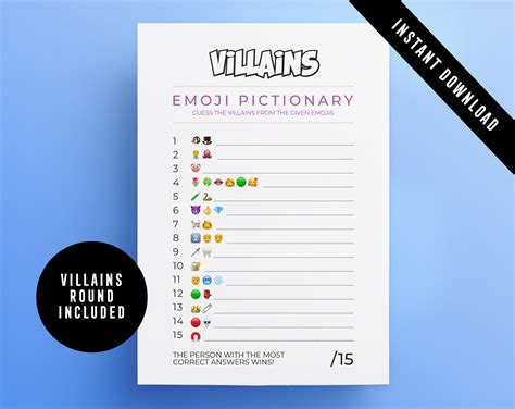 Super Hero Emoji Quiz Modern Design Printables Emoji, 54% OFF