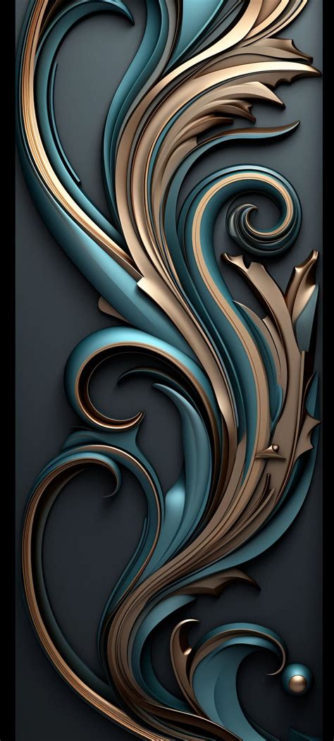 Abstract Blue and Gold Wallpaper