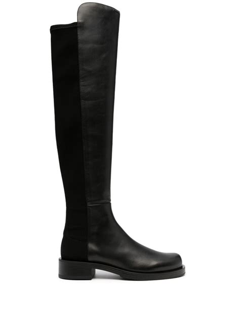 Stuart Weitzman 5050 Bold 35mm Leather Boots In Black Lyst