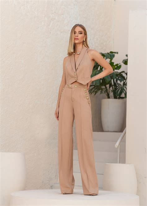 Calça Mafê Reta Nude Voga Brand