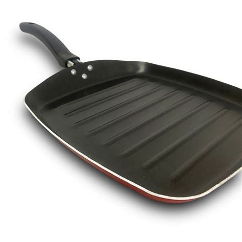 Frigideira Antiaderente Bistequeira Grill Quadrada 29cm Grossa Grelhada