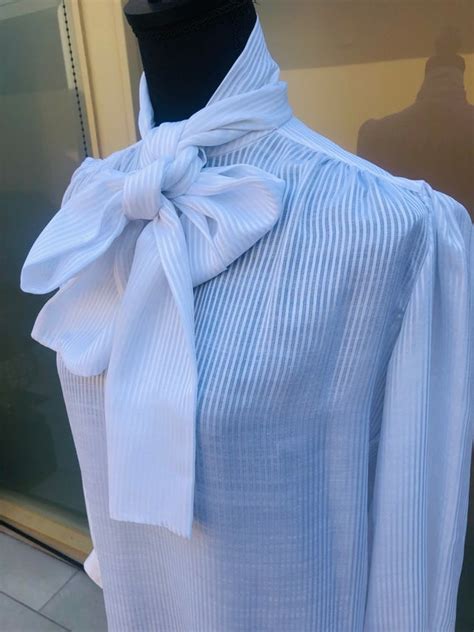 S Pussy Bow Vintage Secretry Blouse By Lloyd Willia Gem