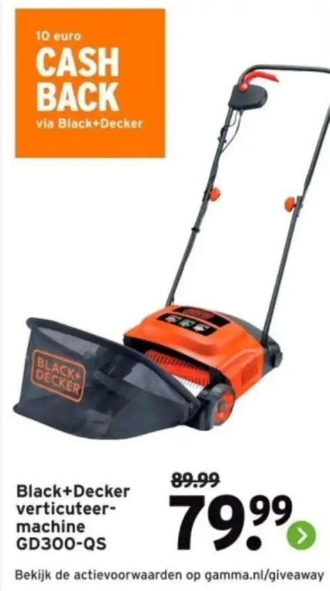 Black Decker Verticuteermachine Gd Qs Aanbieding Bij Gamma