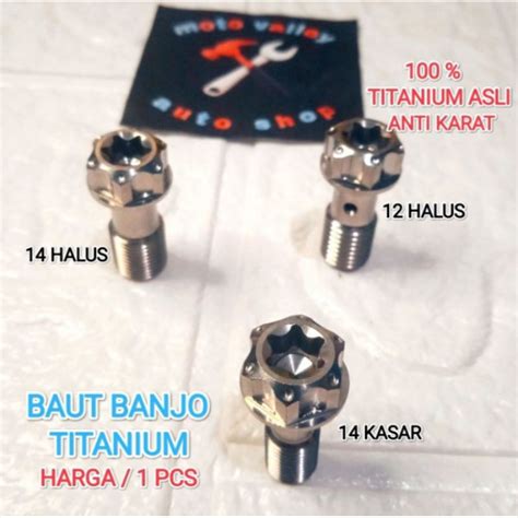 Jual Baut Banjo Titanium Kaliper Banjo Ke Master Rem Drat HALUS Dan