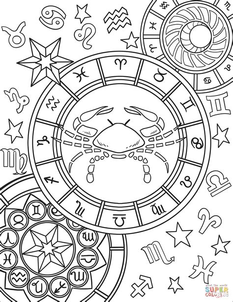 Printable Zodiac Coloring Pages