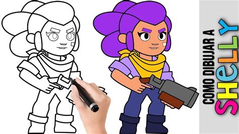 Como Dibujar A Shelly De Brawl Stars Dibujos Fáciles Para Dibujar