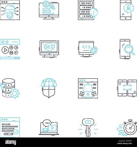 Conjunto De Iconos Lineales De An Lisis De Datos Insights Patrones