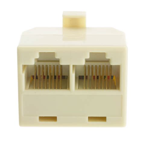 Telephone Splitter Straight Rj P C Male To Dual Female