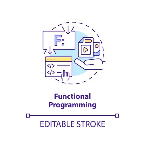 Icono Del Concepto De Programaci N Funcional Vector Premium